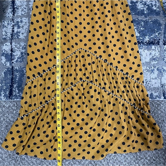 House of Harlow 1960 Mustard Polka Dot Maxi Dress - Picture 11 of 12